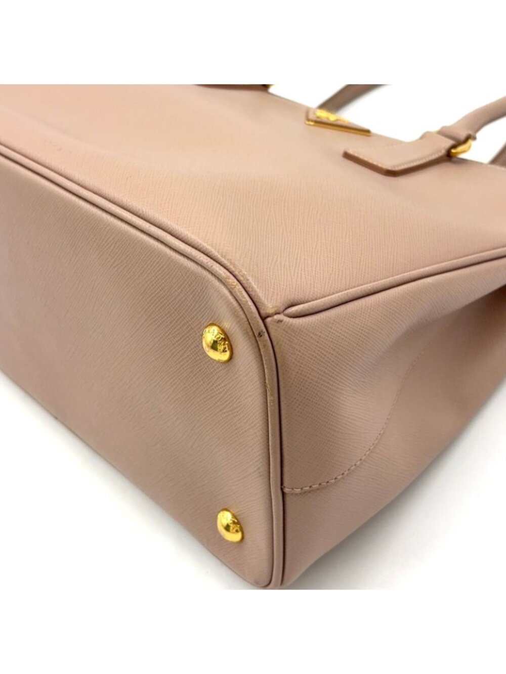 Prada Galleria Saffiano Leather Pink Beige Shoulder Bag Gold - Picture 13 of 15